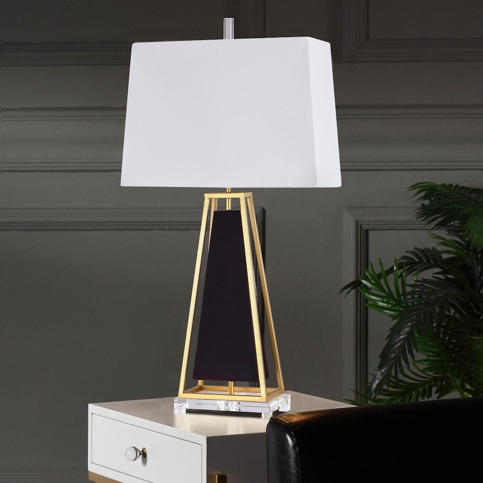 ozark black table lamp   