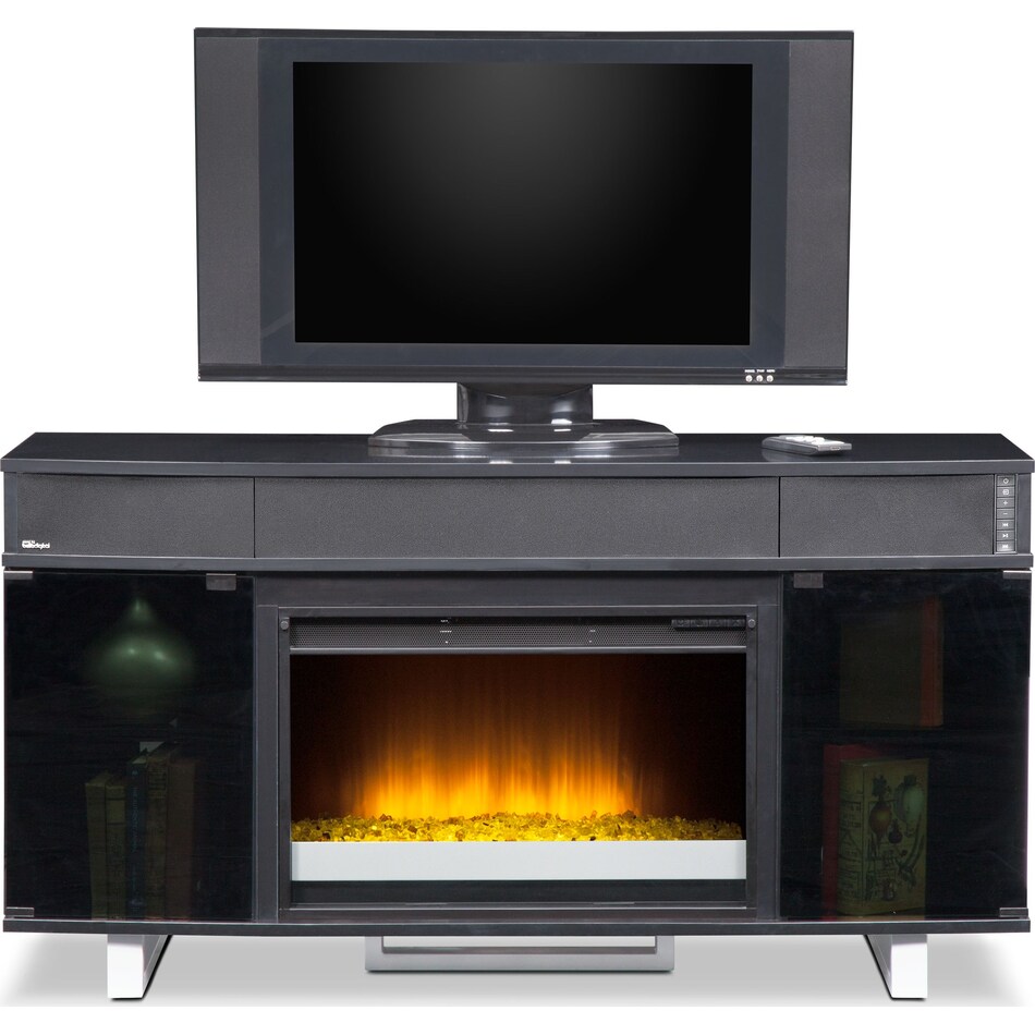 Pacer Fireplace TV Stand with Sound Bar American Signature Furniture