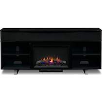 pacer black black fireplace tv stand   
