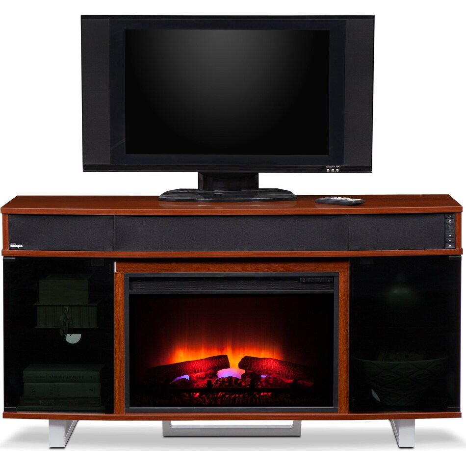Pacer Fireplace TV Stand with Sound Bar American Signature Furniture