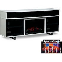 pacer white white fireplace tv stand   