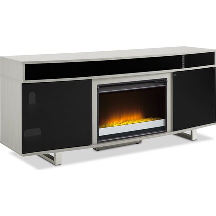 Pacer 72" Contemporary Fireplace TV Stand with Sound Bar - Gray