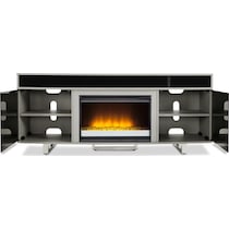 pacer gray fireplace tv stand   