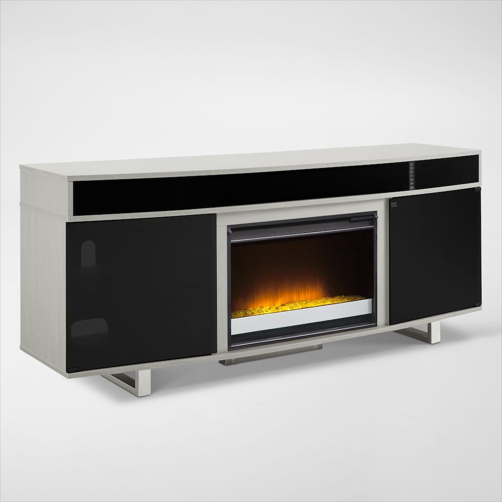 pacer gray fireplace tv stand   