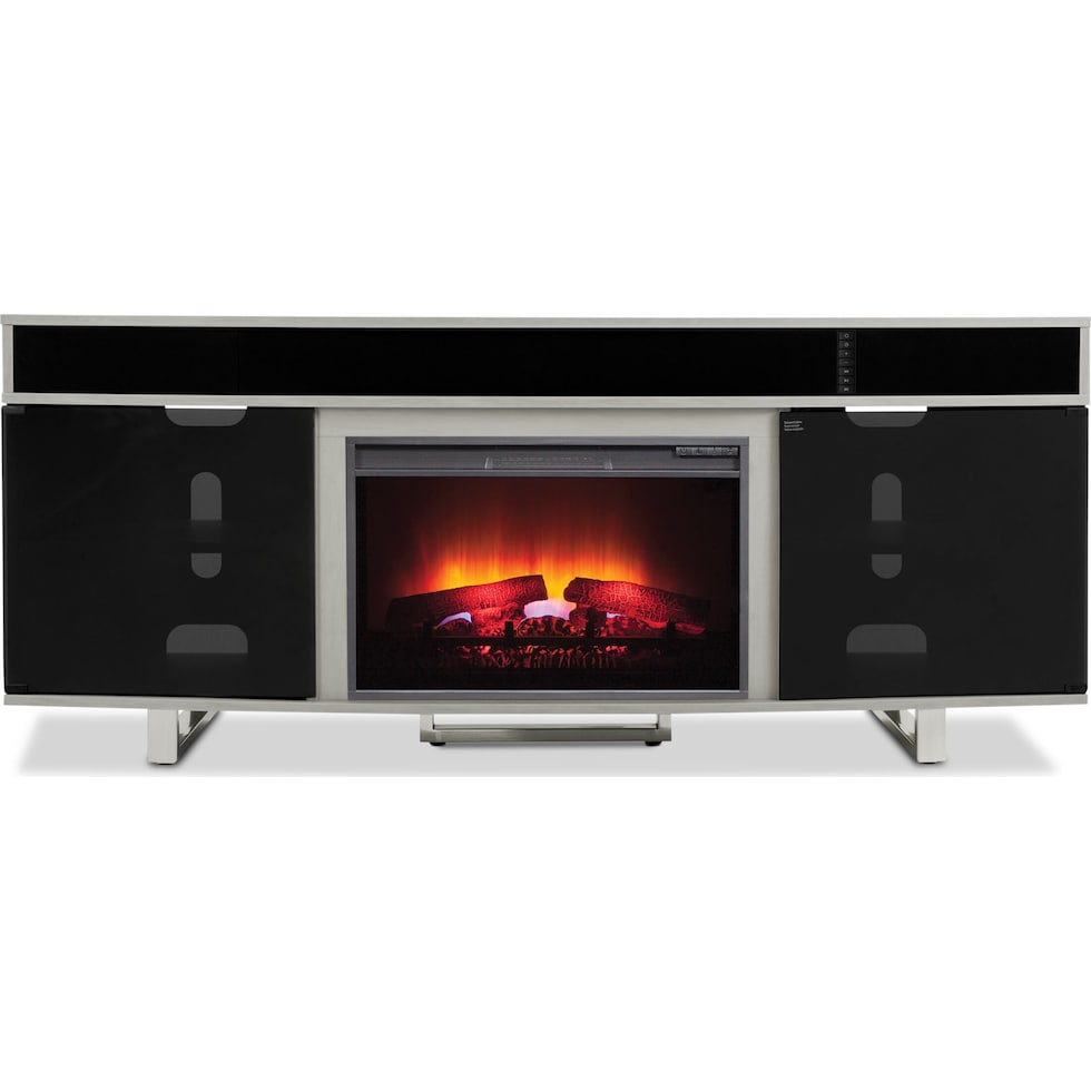 pacer gray fireplace tv stand   