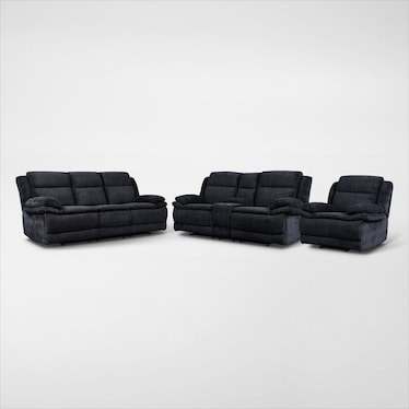 Pacific Dual-Power Recling Sofa, Loveseat and Recliner