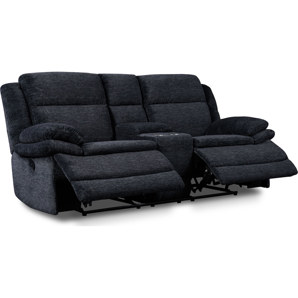 pacific black loveseat   