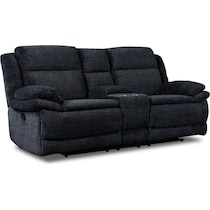 pacific black manual reclining loveseat   