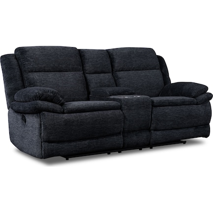 Pacific Manual Reclining Loveseat - Charcoal