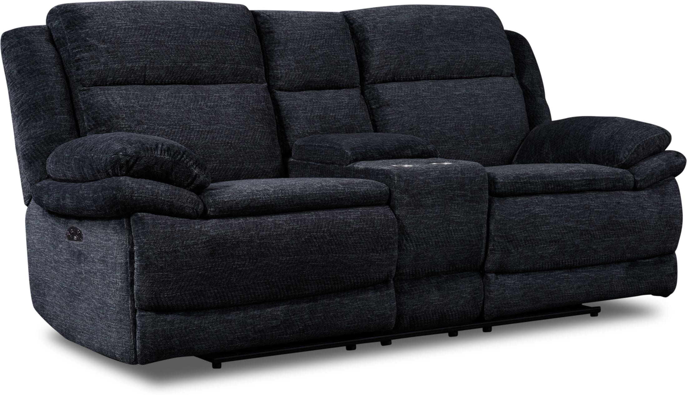 Black reclining outlet loveseat