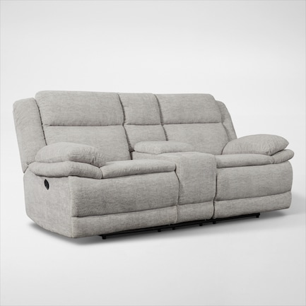 Pacific Manual Reclining Loveseat - Light Gray