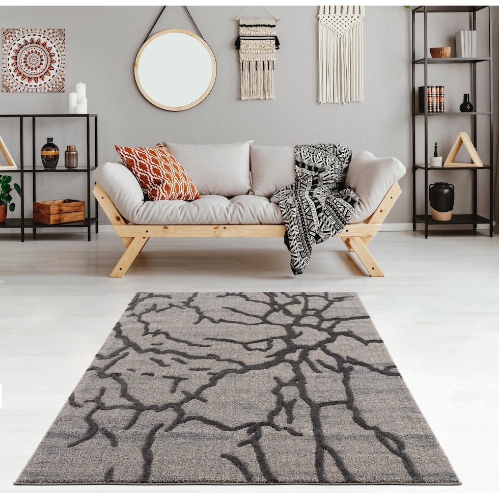 paige gray area rug  x    