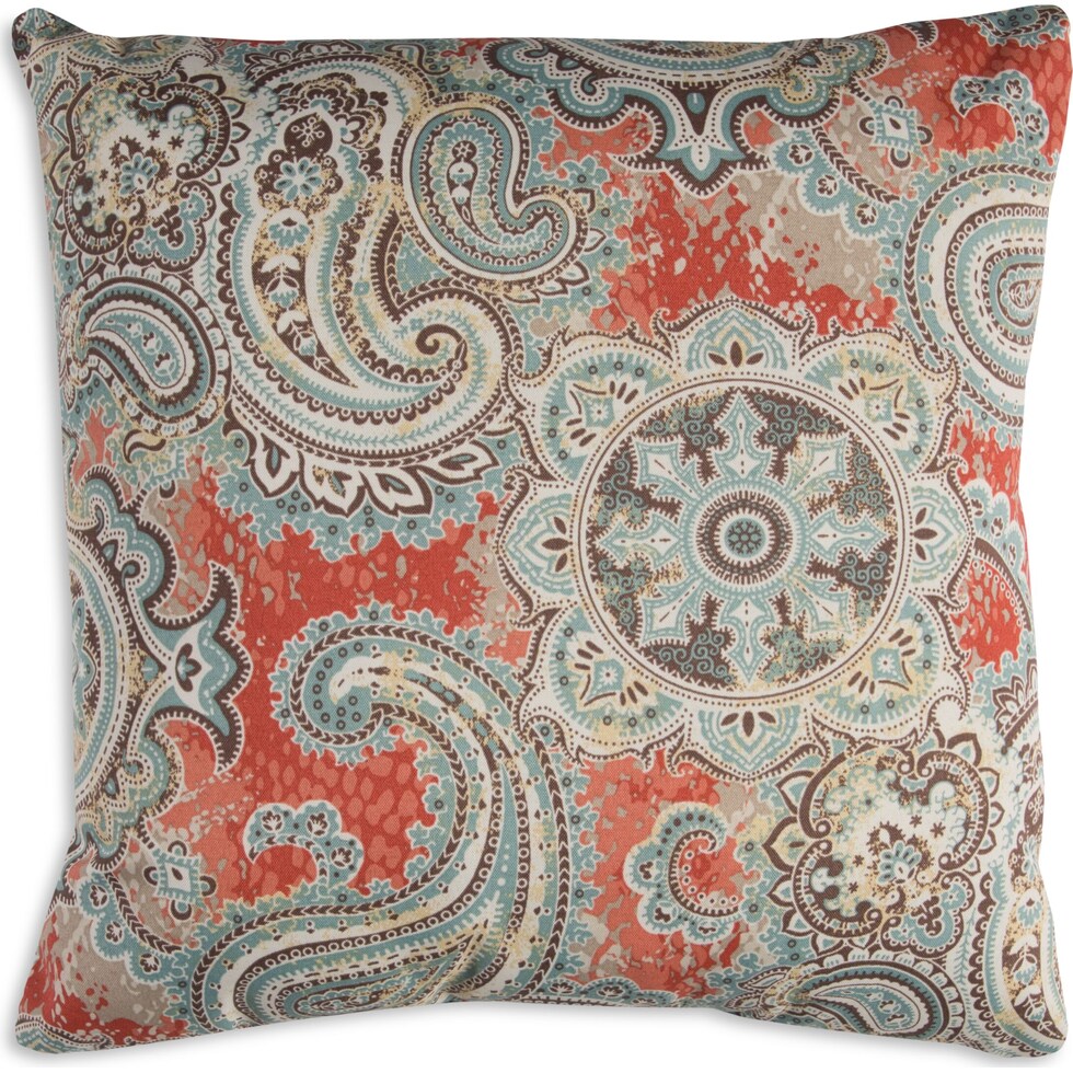 paisley multicolor outdoor pillow   