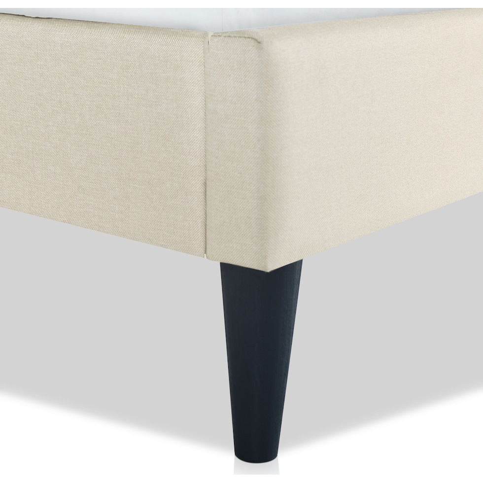 paisley white full upholstered bed   