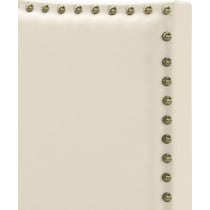 paisley white twin upholstered bed   