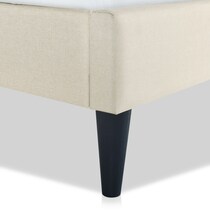 paisley white twin upholstered bed   