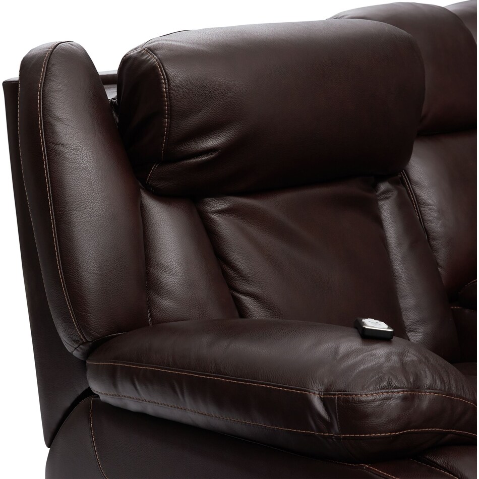 palermo dark brown  pc power reclining living room   