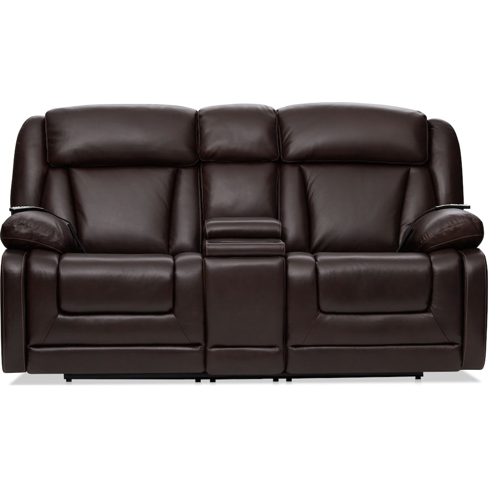 palermo dark brown loveseat   