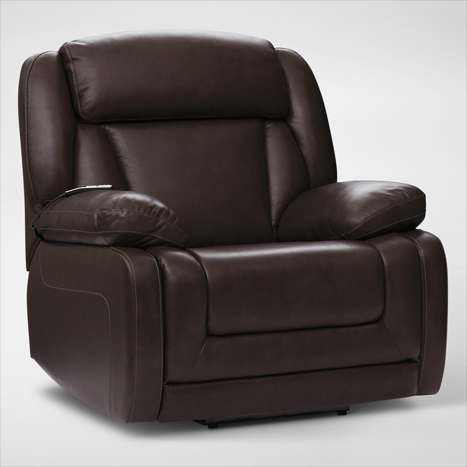 palermo dark brown power recliner   