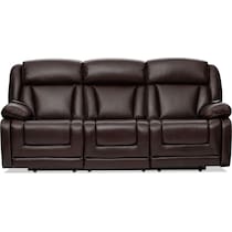 palermo dark brown power reclining sofa   