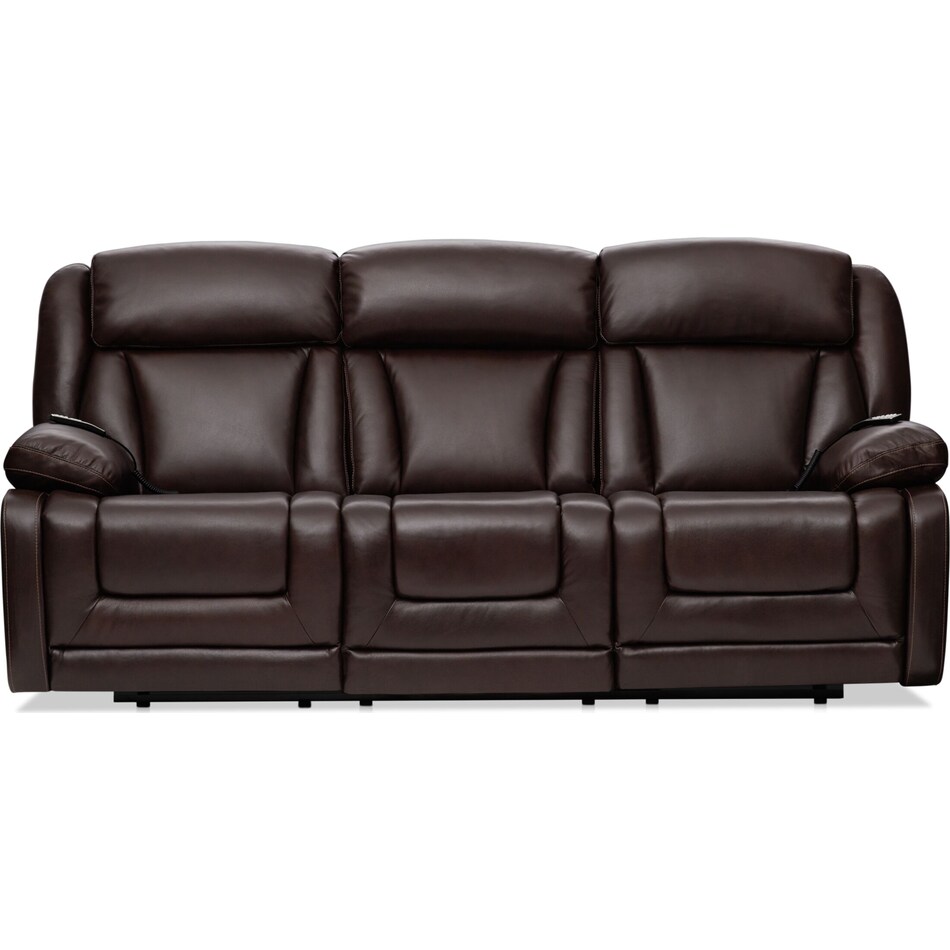 palermo dark brown power reclining sofa   