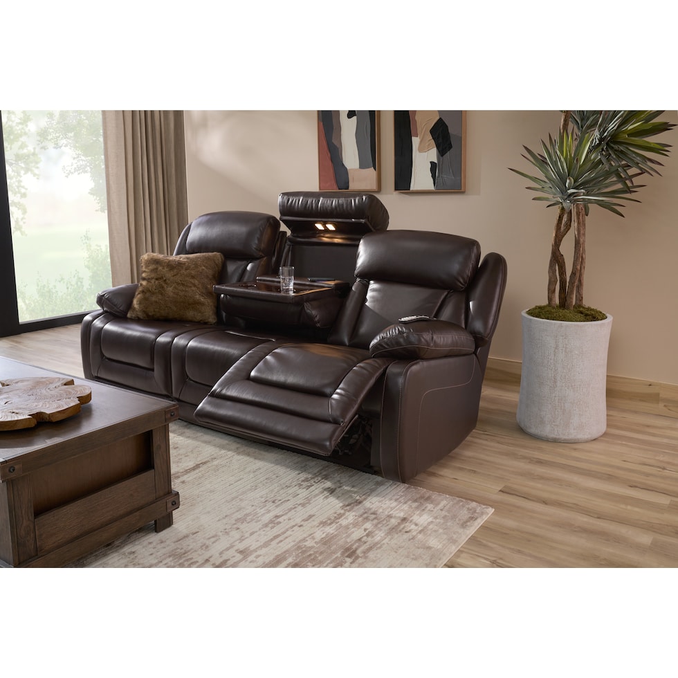 palermo dark brown sofa   