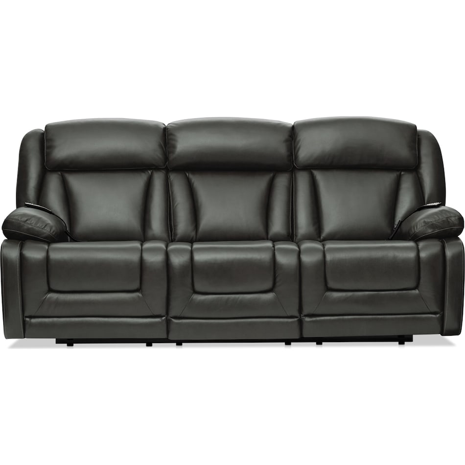 palermo gray power reclining sofa   
