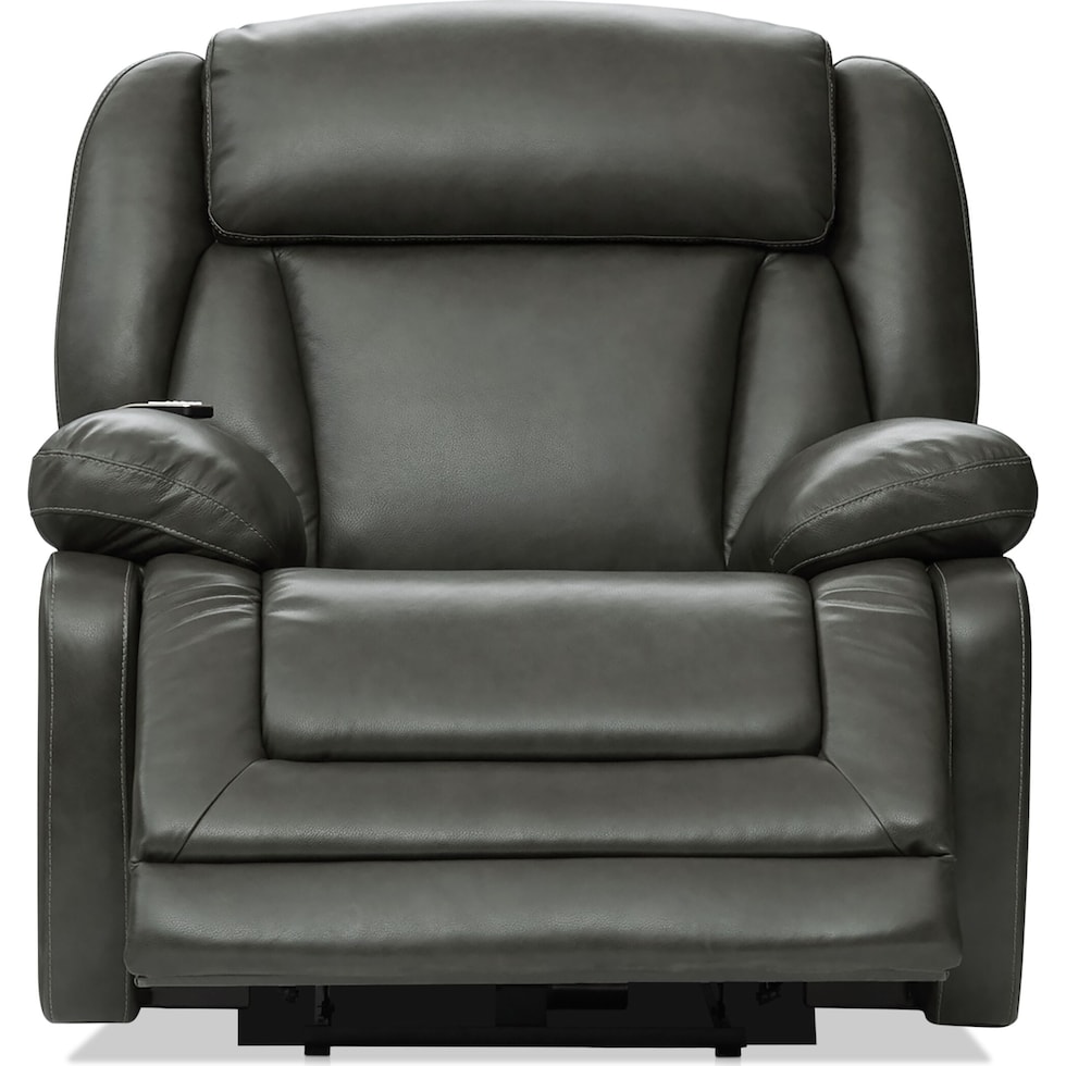 palermo gray recliner   