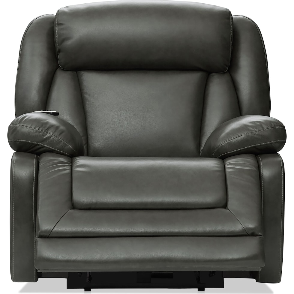 palermo gray recliner   