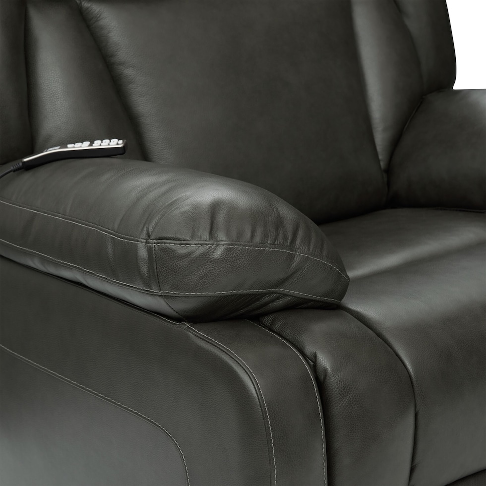 palermo gray recliner   