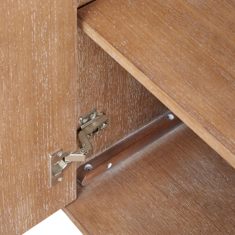 palisades light brown accent cabinet   