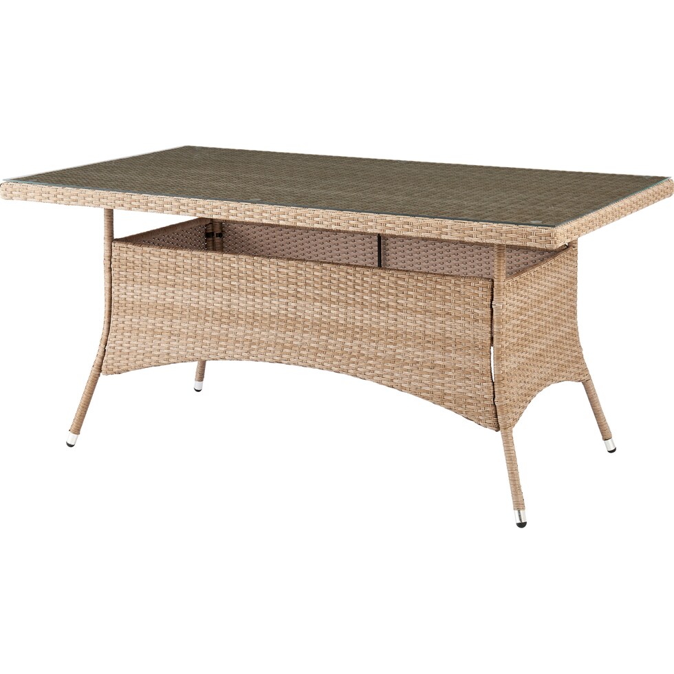 palm island light brown outdoor dining table   