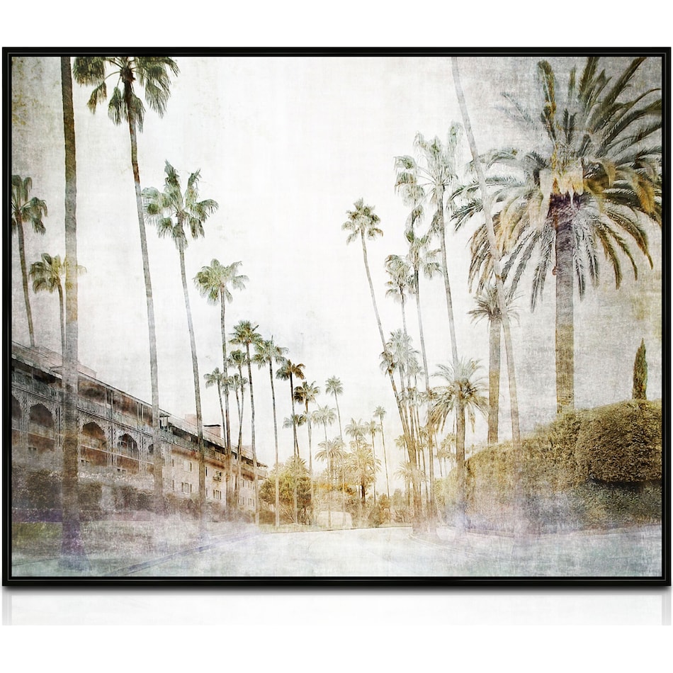 palm trees multicolor wall art   