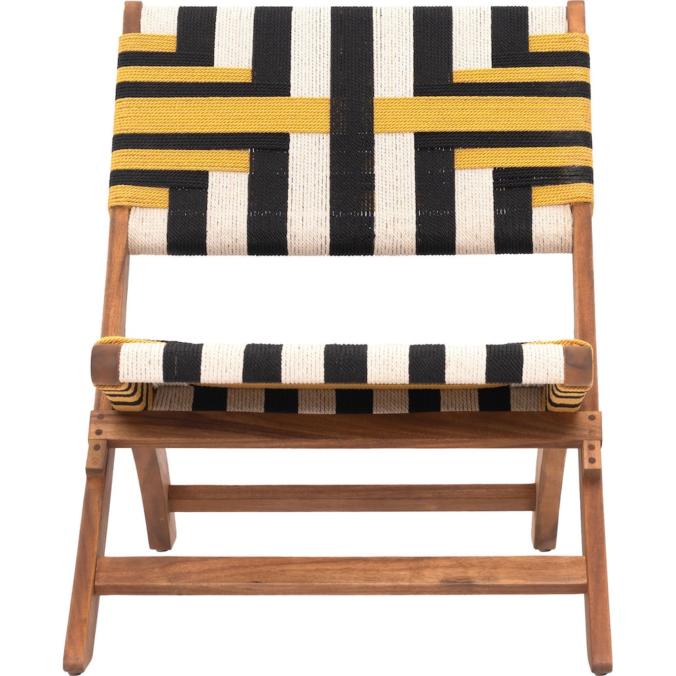 palm valley black yellow outdoor chair   