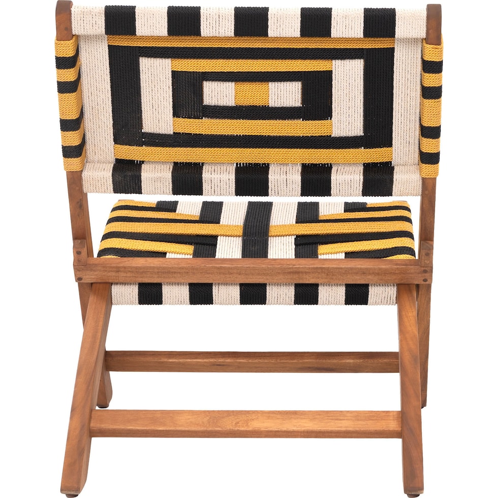 palm valley black yellow outdoor chair   