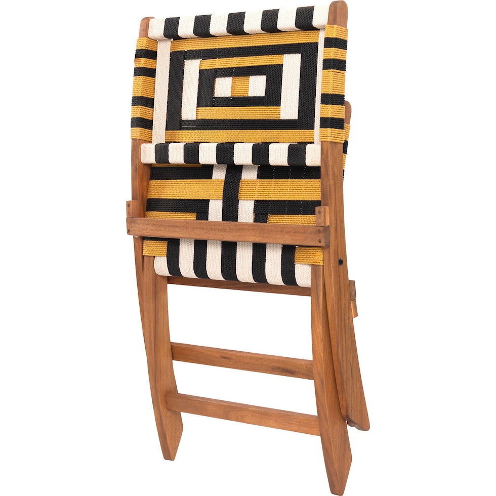 palm valley black yellow outdoor chair   