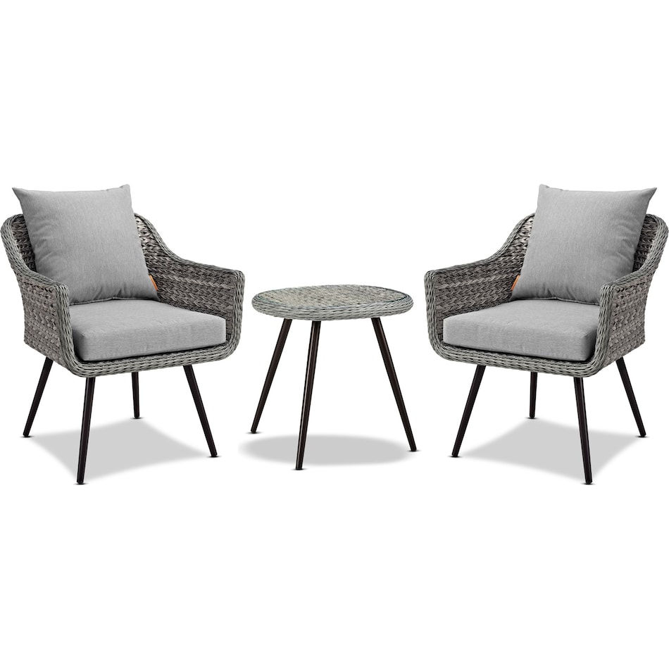 palm gray outdoor chair set   