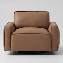 palo light brown swivel chair   