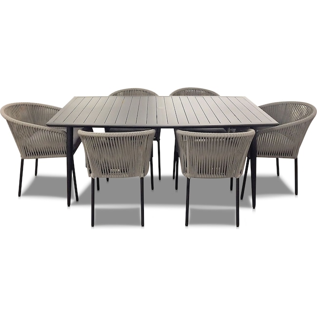 Outdoor Furniture - Paloma Outdoor Dining Table and 6 Chairs