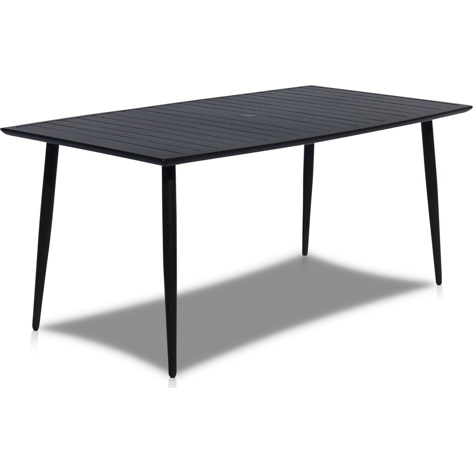 paloma black outdoor dining table   