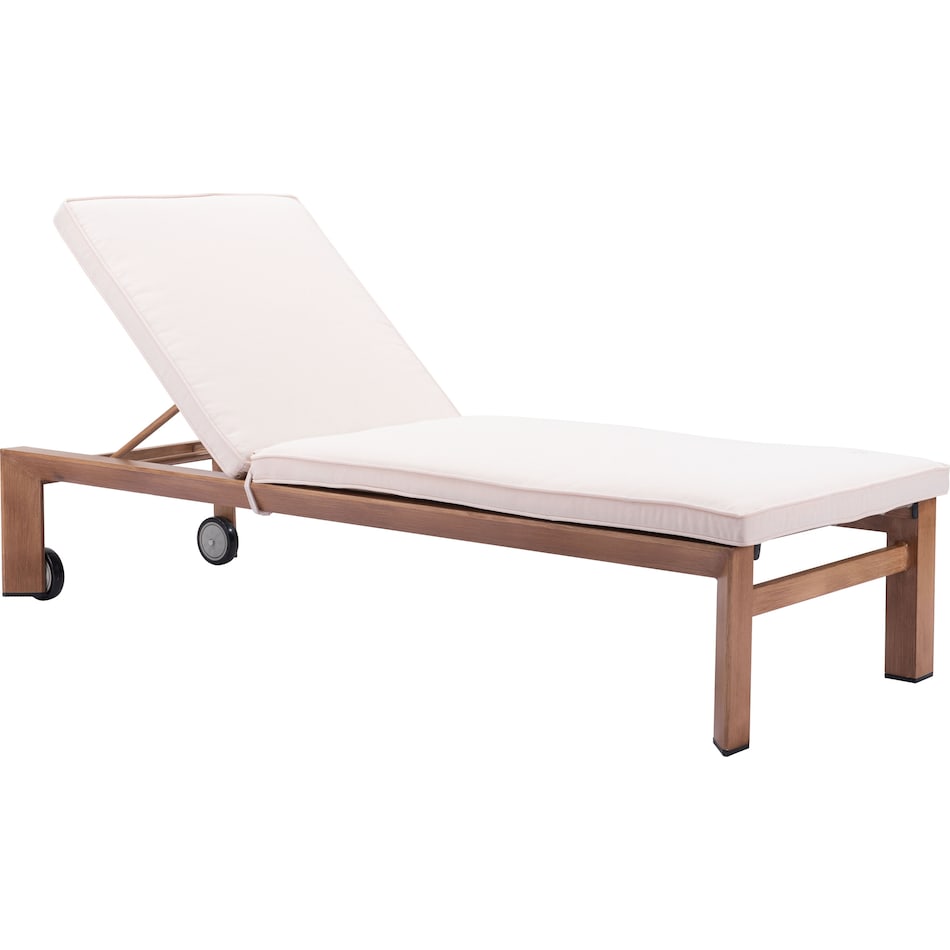 panama brown cream outdoor chaise   