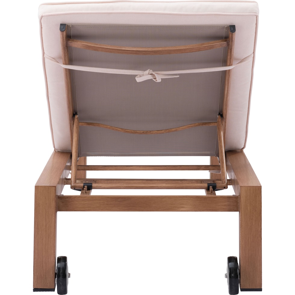 panama brown cream outdoor chaise   