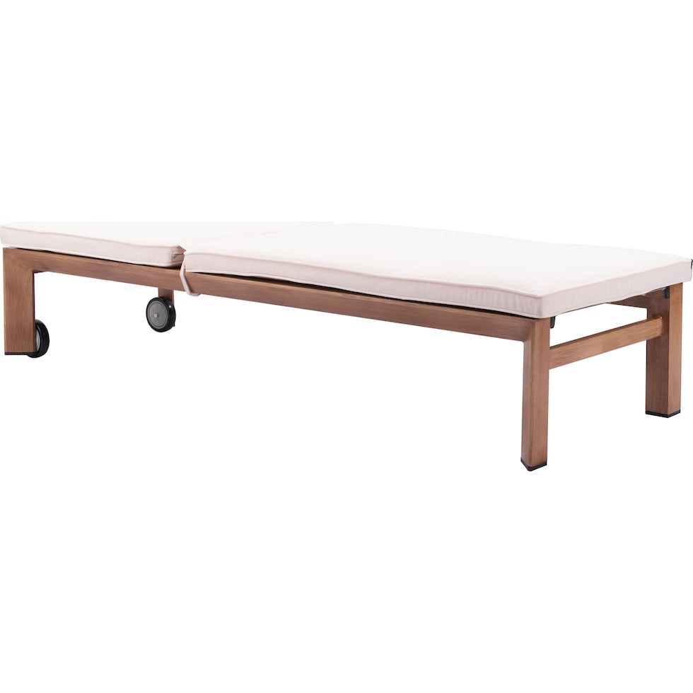panama brown cream outdoor chaise   