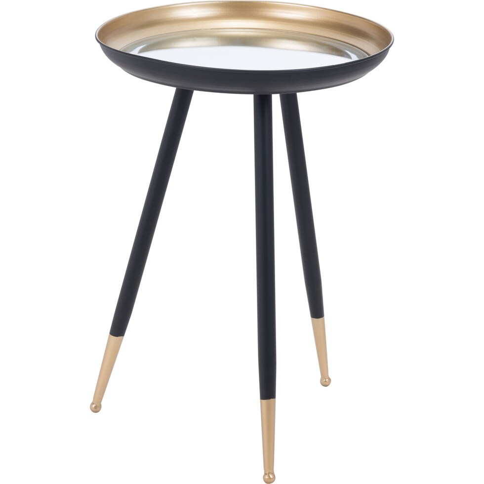 panly gold black accent table   