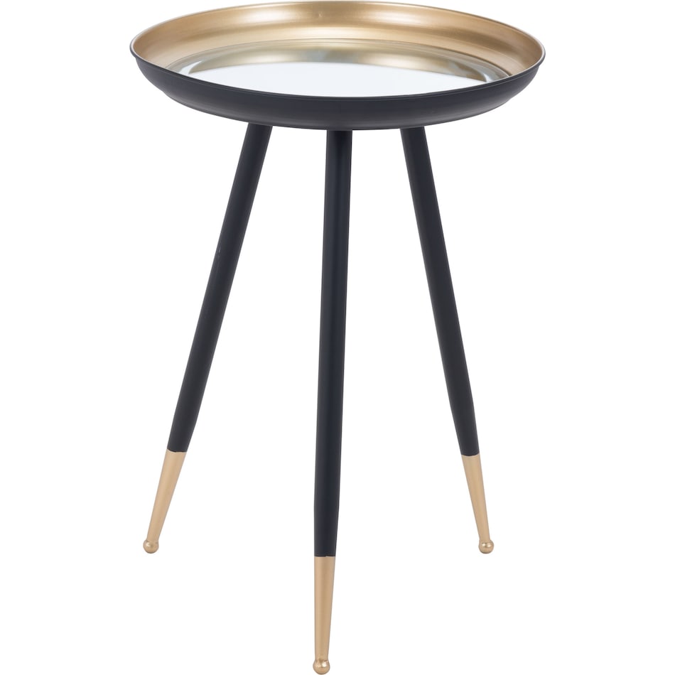 panly gold black accent table   