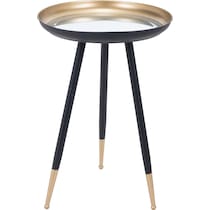 panly gold black accent table   