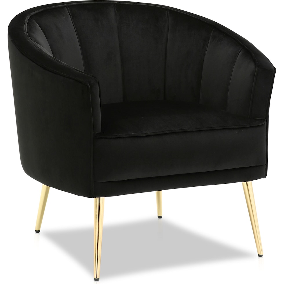 pansy black accent chair   