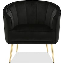 pansy black accent chair   