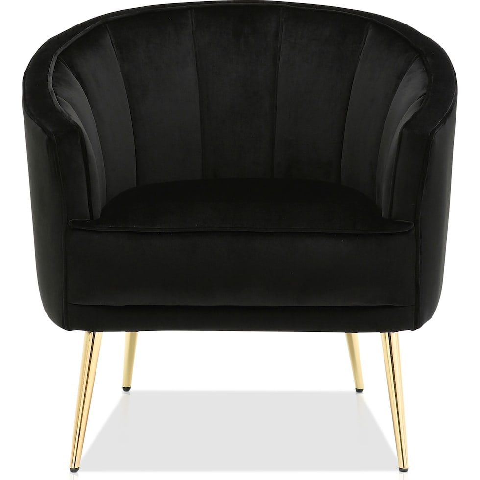 pansy black accent chair   