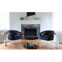 pansy black accent chair   